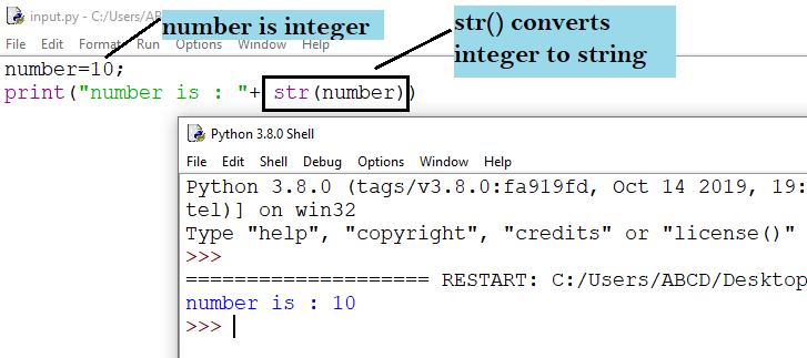 Python convert number to string