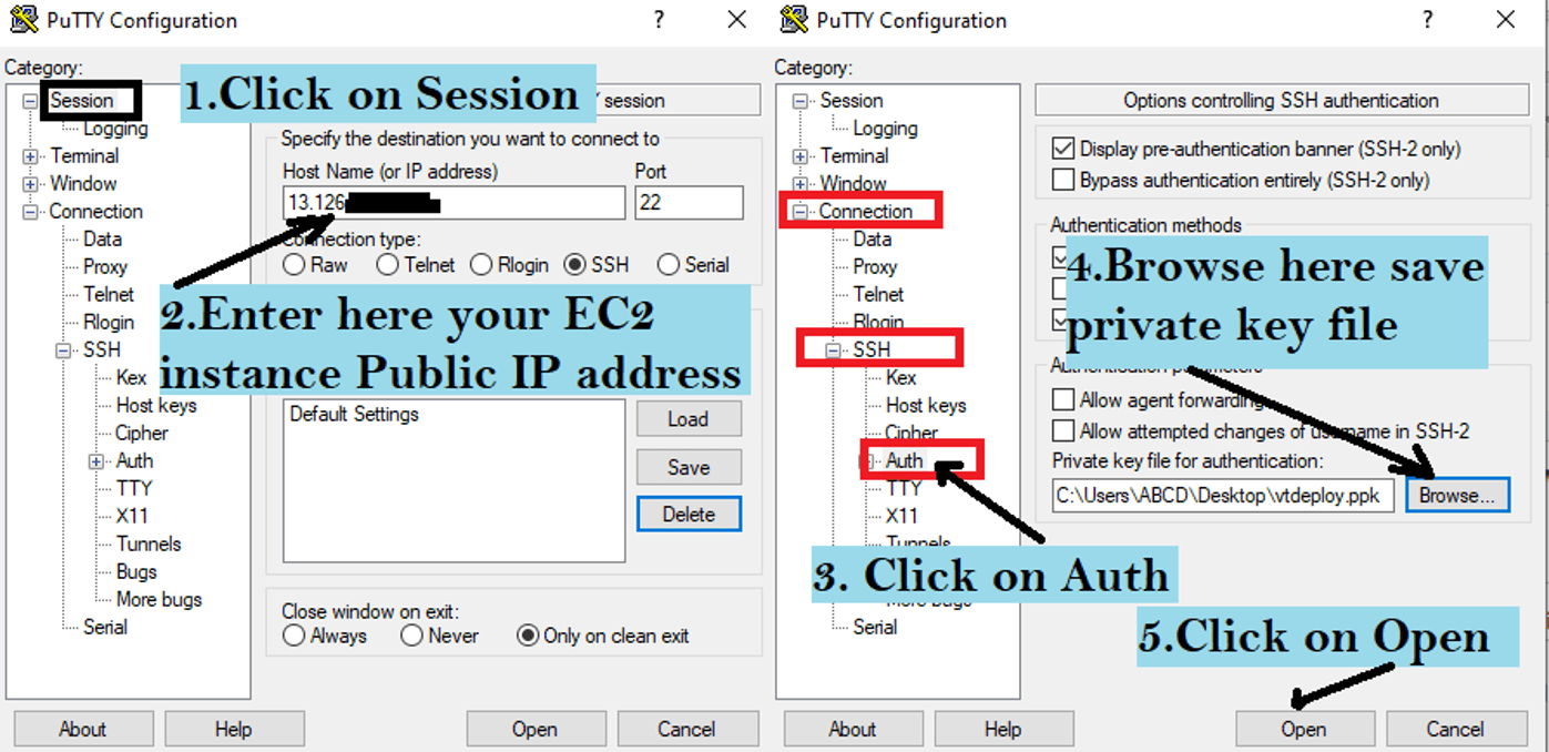 EC2 instance access using puTTY AWS